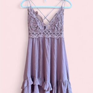 Free People Mauve Lace Dress
